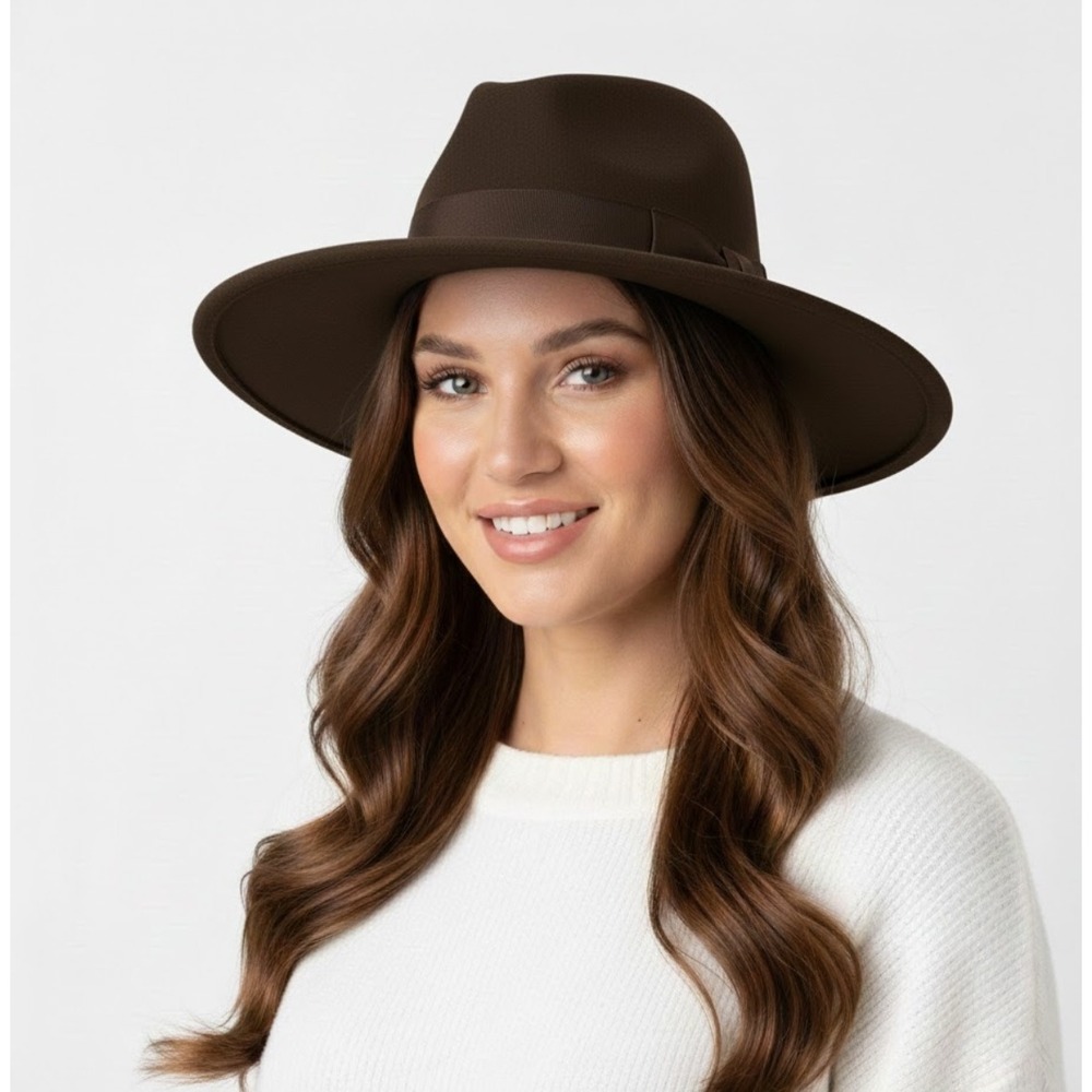 Bollman Hat Co Lost Ark Designer Collection Brown Wool Fedora Hat Size Large‎